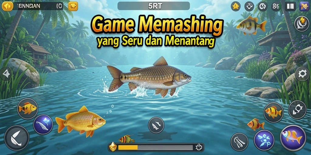 Gameplay 5RT yang memukau dengan suasana memancing yang realistis.