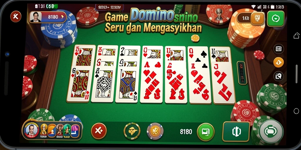 Tampilan gameplay seru di dalam permainan Domino 8180.