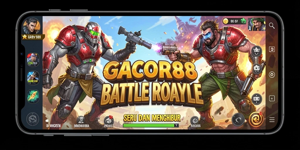 Gameplay seru <strong>GACOR88</strong> dengan aksi Battle Royale yang mendebarkan.