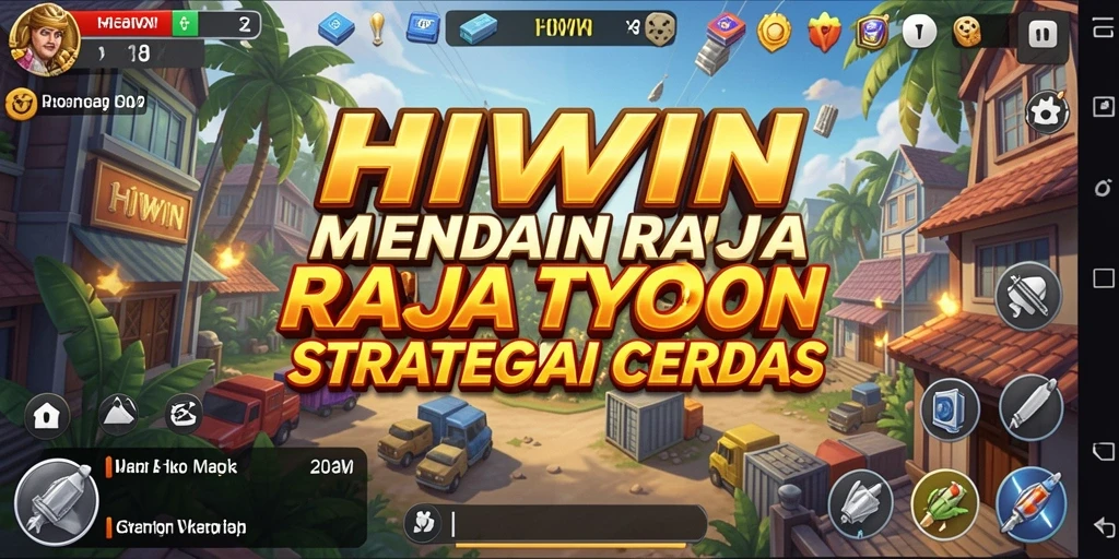 Tangkapan layar gameplay HIWIN menunjukkan strategi bisnis yang seru.