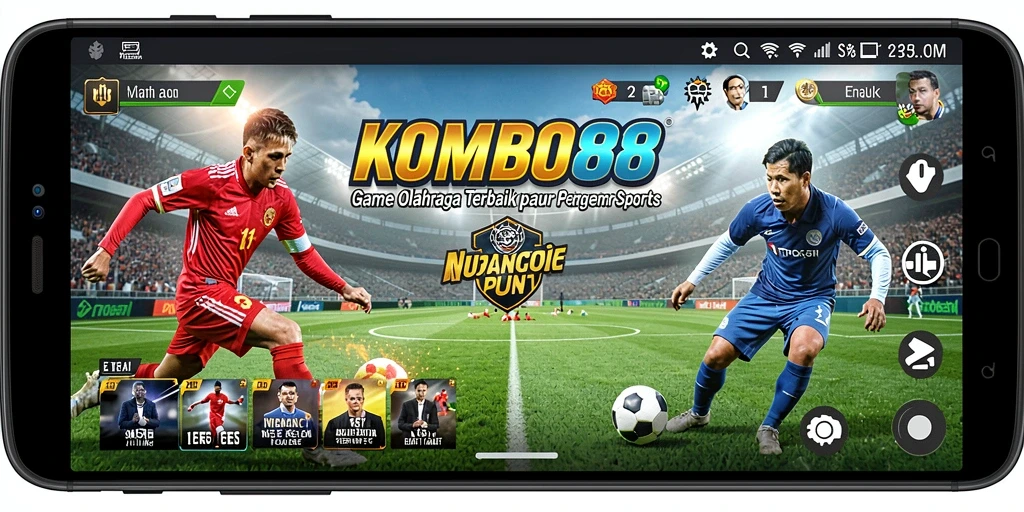 Screenshot gameplay KOMBO88 yang menampilkan aksi olahraga seru.