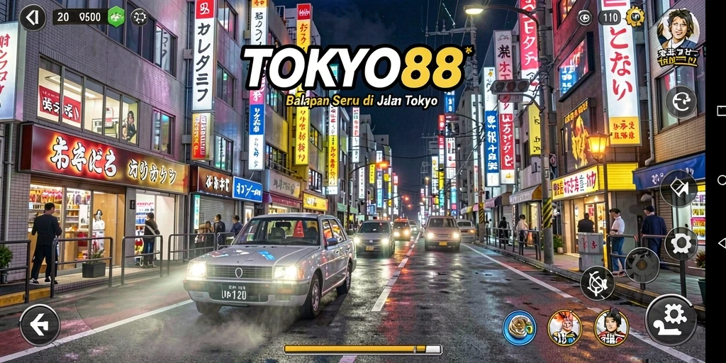Gameplay TOKYO88 yang seru di jalanan Tokyo.