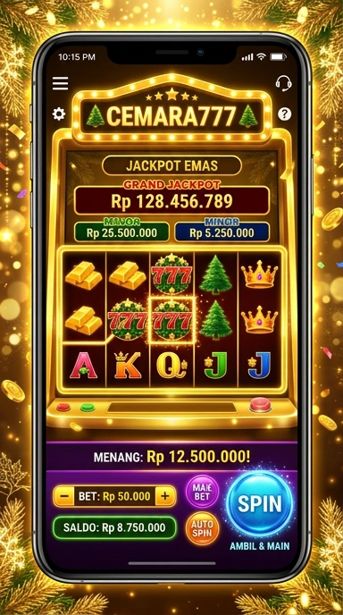 Tampilan utama aplikasi cemara777 yang menarik.